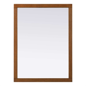 Elegant Kitchen and Bath Noah Rectangle Wood Mirror 48 X 36 in Brandy Walnut