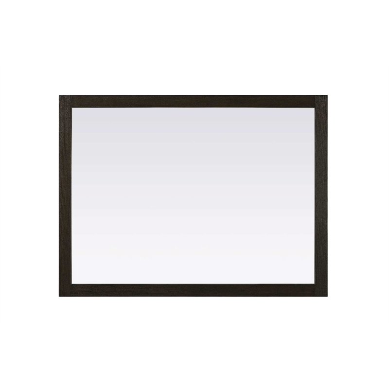 Elegant Kitchen and Bath Noah Rectangle Wood Mirror 48 X 36 in Chocolate Oak