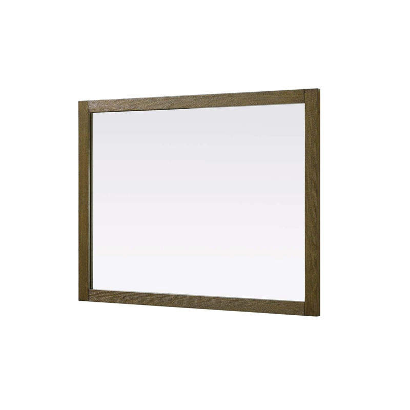 Elegant Kitchen and Bath Noah Rectangle Wood Mirror 48 X 36 in Hazel Oak