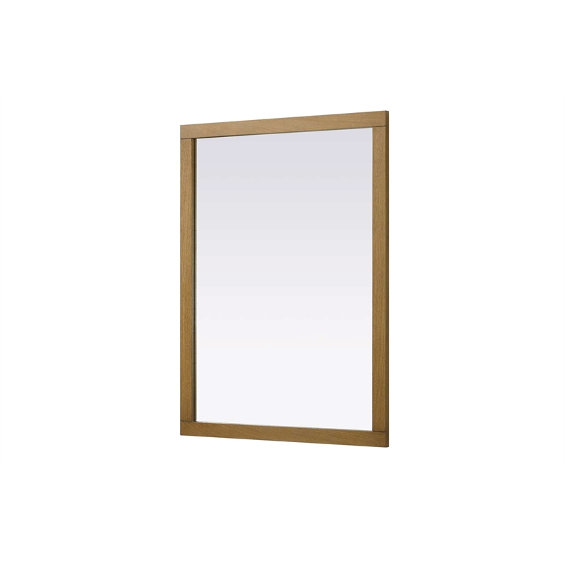 Elegant Kitchen and Bath Noah Rectangle Wood Mirror 48 X 36 in Honey Teak
