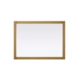 Elegant Kitchen and Bath Noah Rectangle Wood Mirror 48 X 36 in Honey Teak