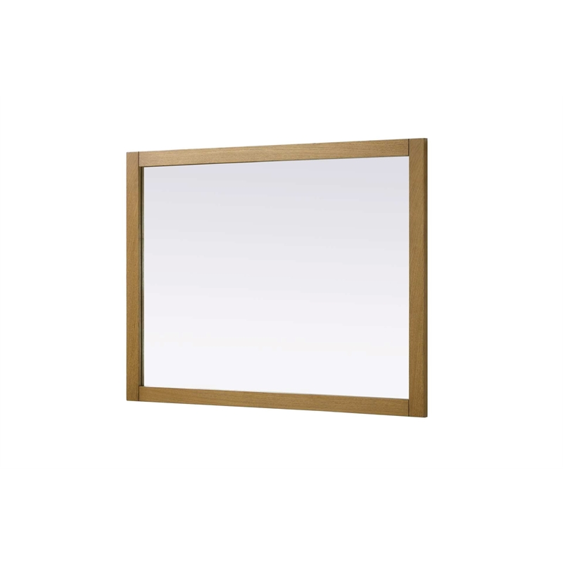 Elegant Kitchen and Bath Noah Rectangle Wood Mirror 48 X 36 in Honey Teak