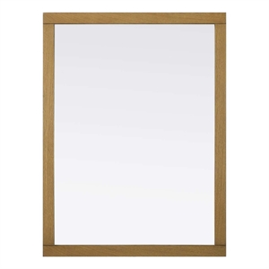 Elegant Kitchen and Bath Noah Rectangle Wood Mirror 48 X 36 in Honey Teak