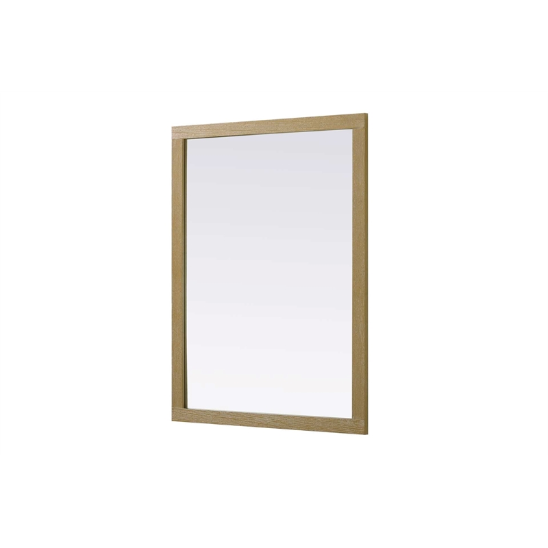 Elegant Kitchen and Bath Noah Rectangle Wood Mirror 48 X 36 in Linen Oak