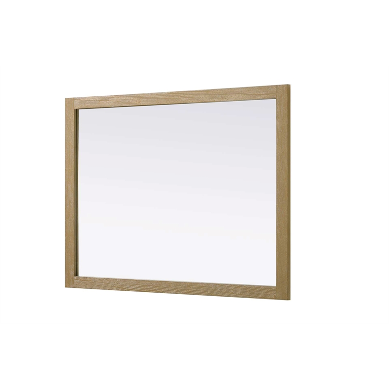 Elegant Kitchen and Bath Noah Rectangle Wood Mirror 48 X 36 in Linen Oak
