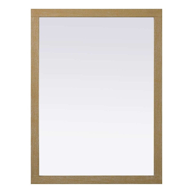 Elegant Kitchen and Bath Noah Rectangle Wood Mirror 48 X 36 in Linen Oak