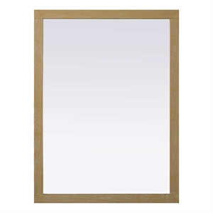 Elegant Kitchen and Bath Noah Rectangle Wood Mirror 48 X 36 in Linen Oak