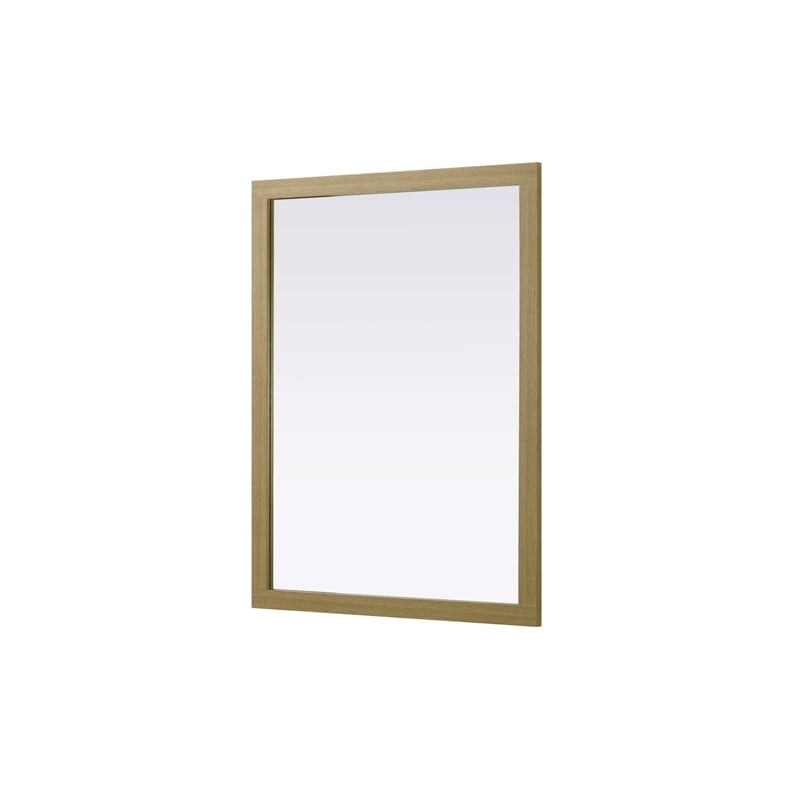 Elegant Kitchen and Bath Noah Rectangle Wood Mirror 48 X 36 in Honey Brown