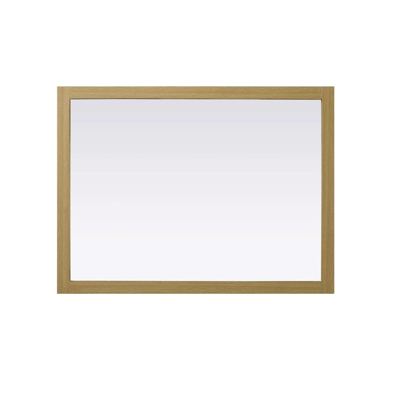 Elegant Kitchen and Bath Noah Rectangle Wood Mirror 48 X 36 in Honey Brown