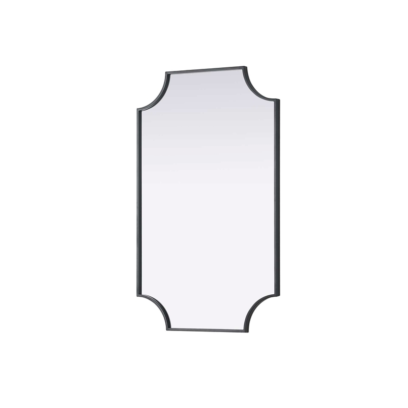Elegant Kitchen and Bath Notched Metal Mirror 22X36
