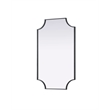 Elegant Kitchen and Bath Notched Metal Mirror 22X36