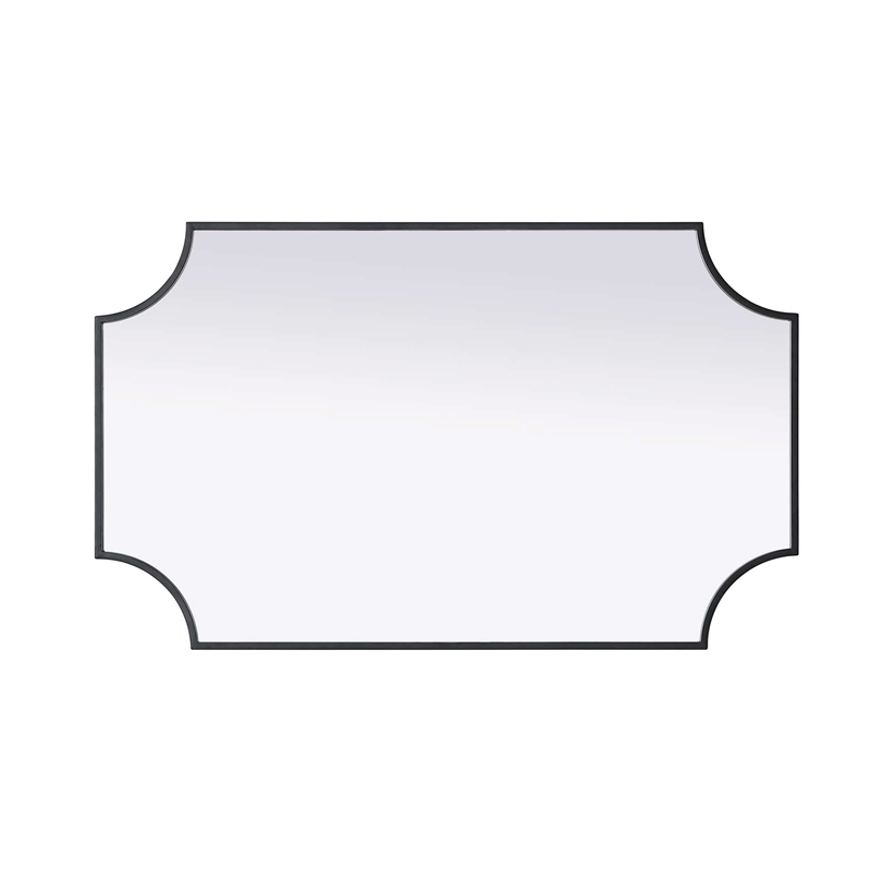 Elegant Kitchen and Bath Notched Metal Mirror 22X36