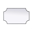 Elegant Kitchen and Bath Notched Metal Mirror 22X36