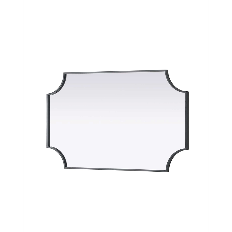 Elegant Kitchen and Bath Notched Metal Mirror 22X36