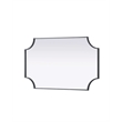 Elegant Kitchen and Bath Notched Metal Mirror 22X36