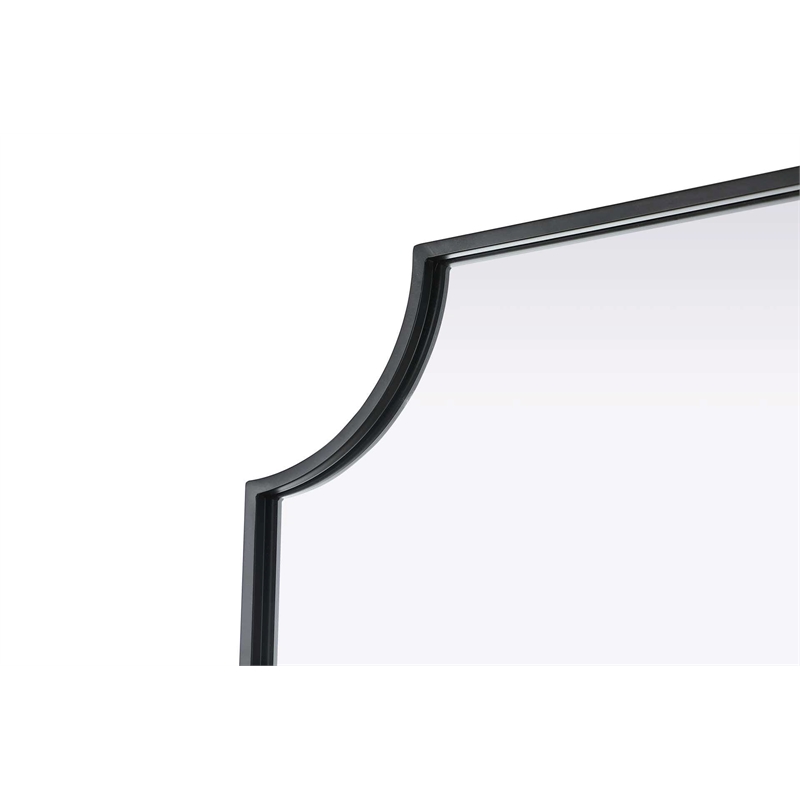 Elegant Kitchen and Bath Notched Metal Mirror 22X36