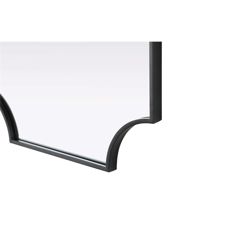 Elegant Kitchen and Bath Notched Metal Mirror 22X36