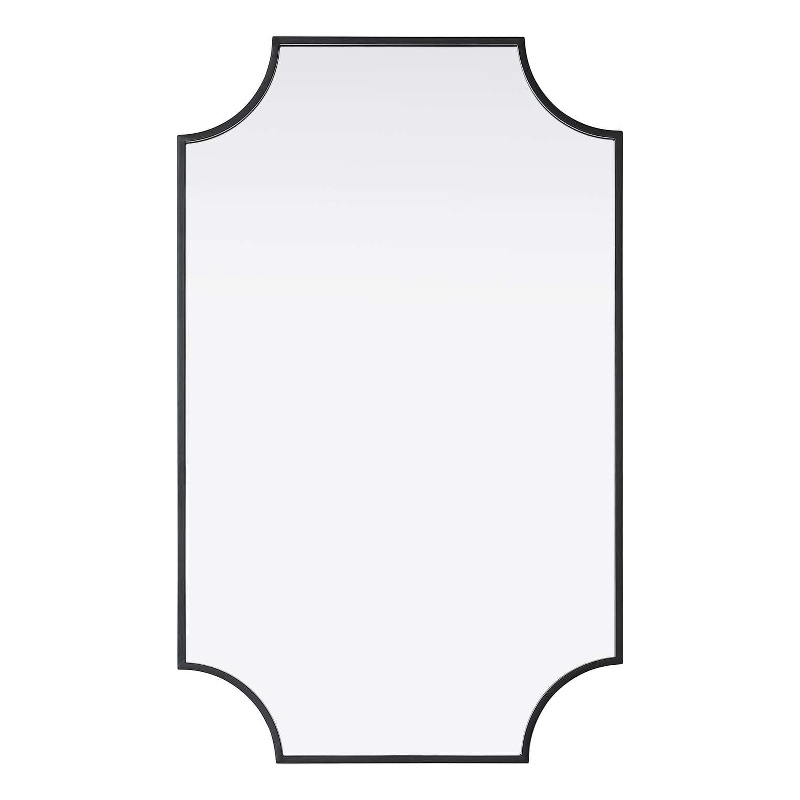 Elegant Kitchen and Bath Notched Metal Mirror 22X36