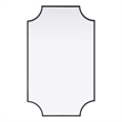 Elegant Kitchen and Bath Notched Metal Mirror 22X36