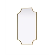 Elegant Kitchen and Bath Notched Metal Mirror 22X36
