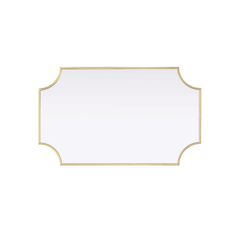 Elegant Kitchen and Bath Notched Metal Mirror 22X36