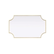Elegant Kitchen and Bath Notched Metal Mirror 22X36
