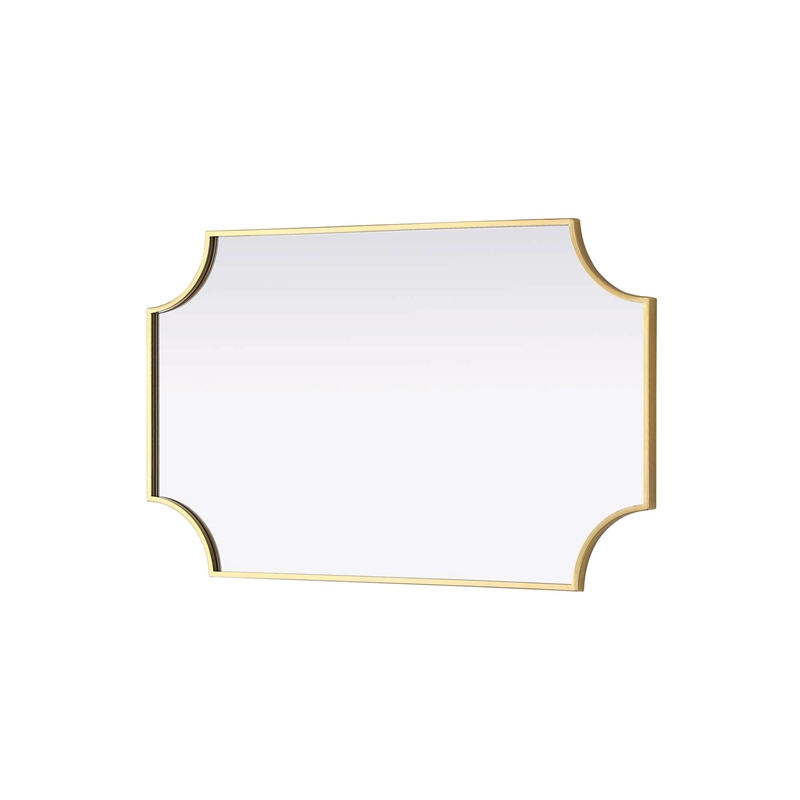 Elegant Kitchen and Bath Notched Metal Mirror 22X36