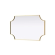 Elegant Kitchen and Bath Notched Metal Mirror 22X36