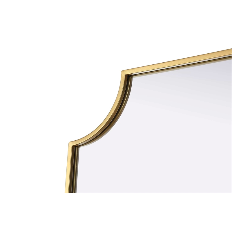 Elegant Kitchen and Bath Notched Metal Mirror 22X36