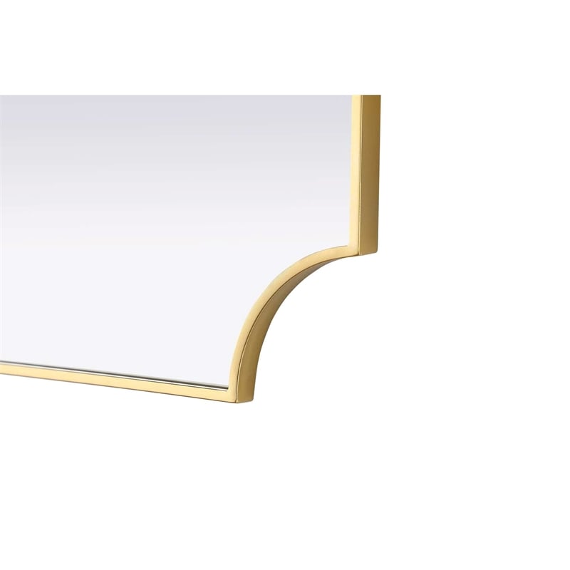 Elegant Kitchen and Bath Notched Metal Mirror 22X36