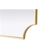 Elegant Kitchen and Bath Notched Metal Mirror 22X36