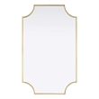 Elegant Kitchen and Bath Notched Metal Mirror 22X36