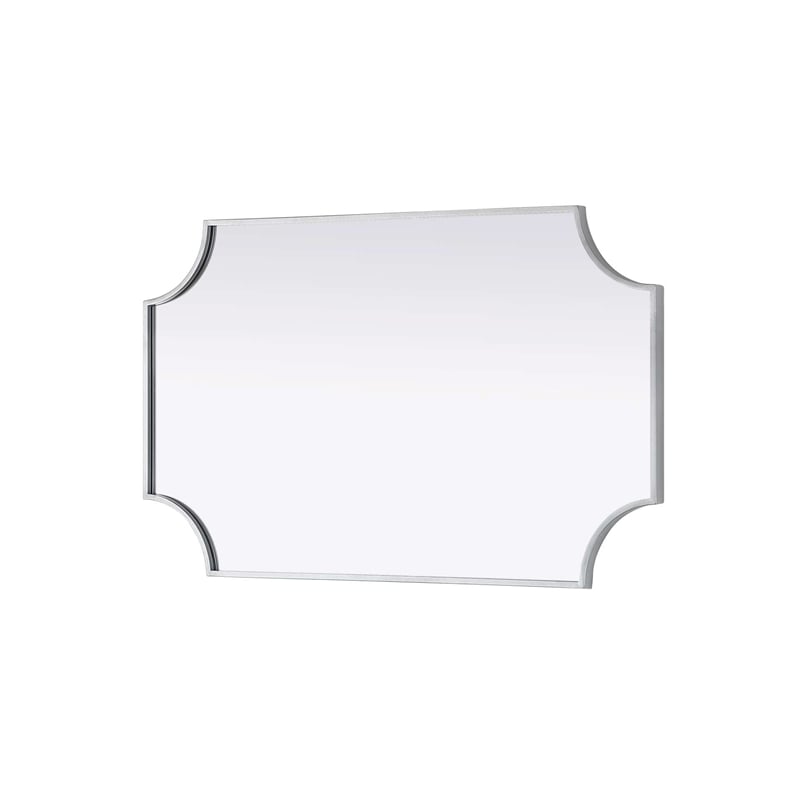 Elegant Kitchen and Bath Notched Metal Mirror 22X36
