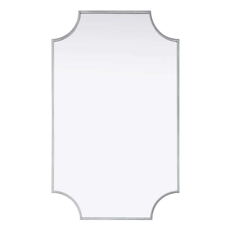 Elegant Kitchen and Bath Notched Metal Mirror 22X36
