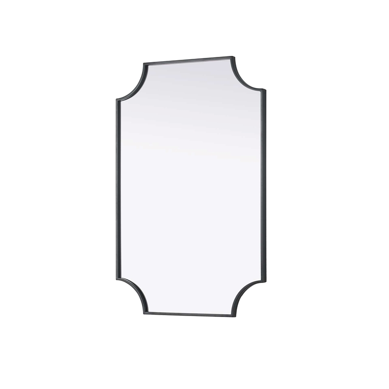 Elegant Kitchen and Bath Notched Metal Mirror 24X36