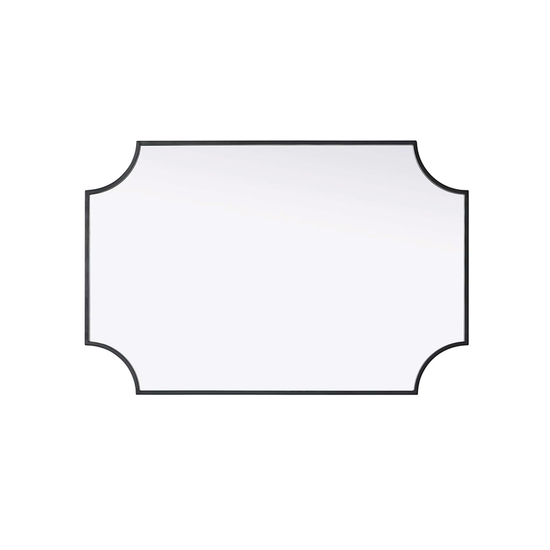 Elegant Kitchen and Bath Notched Metal Mirror 24X36