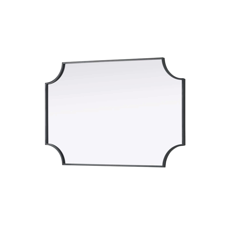 Elegant Kitchen and Bath Notched Metal Mirror 24X36