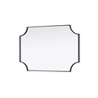 Elegant Kitchen and Bath Notched Metal Mirror 24X36
