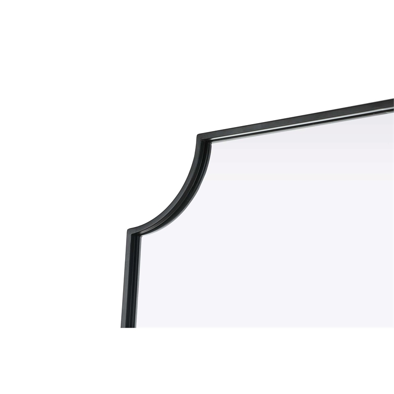 Elegant Kitchen and Bath Notched Metal Mirror 24X36