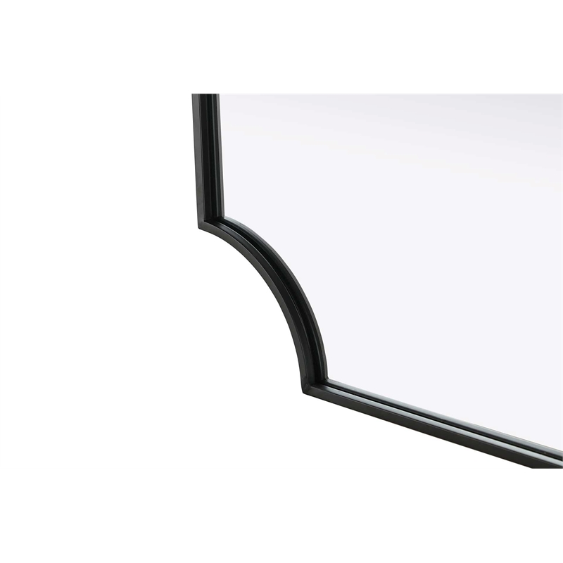 Elegant Kitchen and Bath Notched Metal Mirror 24X36