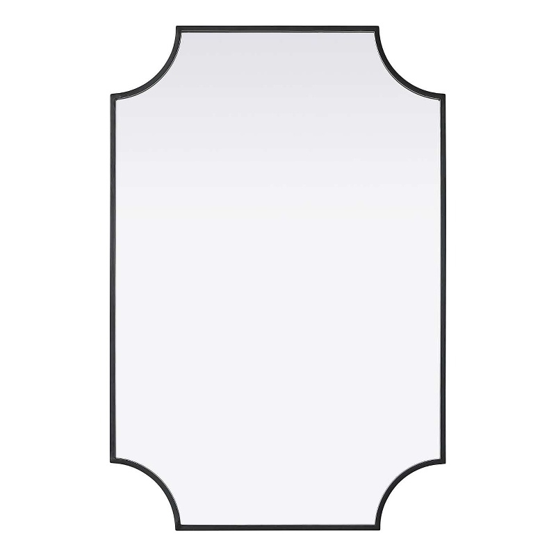 Elegant Kitchen and Bath Notched Metal Mirror 24X36