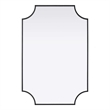 Elegant Kitchen and Bath Notched Metal Mirror 24X36