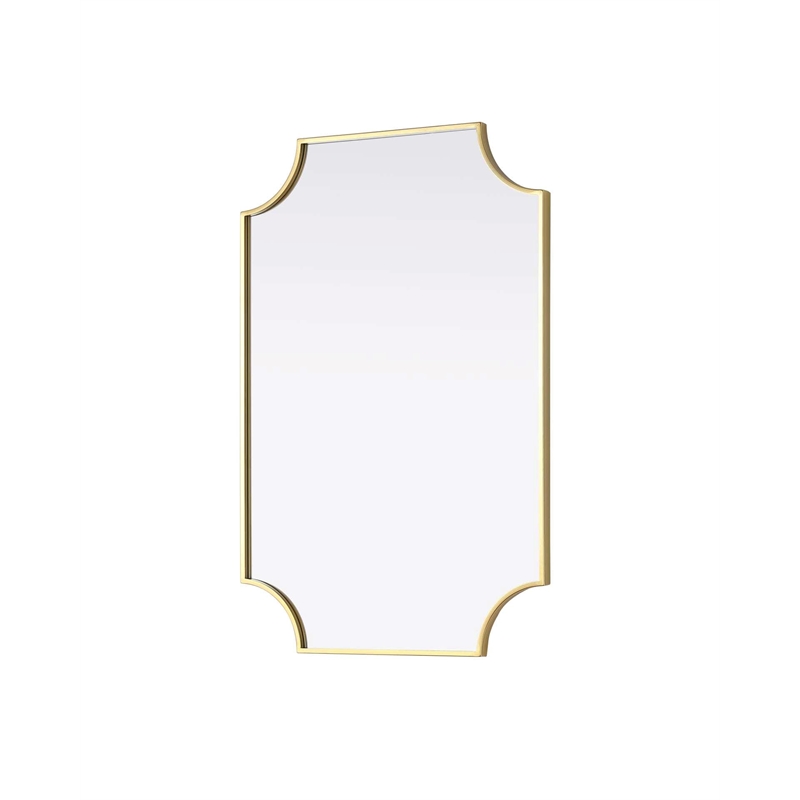 Elegant Kitchen and Bath Notched Metal Mirror 24X36