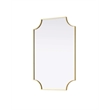 Elegant Kitchen and Bath Notched Metal Mirror 24X36
