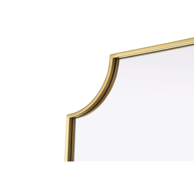 Elegant Kitchen and Bath Notched Metal Mirror 24X36