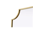 Elegant Kitchen and Bath Notched Metal Mirror 24X36