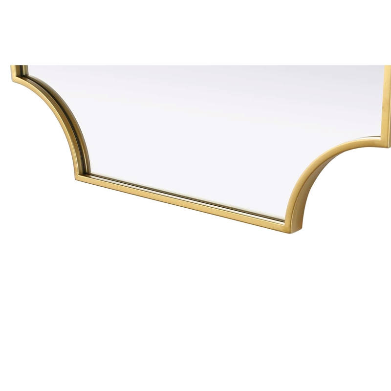 Elegant Kitchen and Bath Notched Metal Mirror 24X36