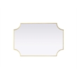 Elegant Kitchen and Bath Notched Metal Mirror 24X36