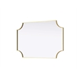 Elegant Kitchen and Bath Notched Metal Mirror 24X36