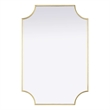 Elegant Kitchen and Bath Notched Metal Mirror 24X36